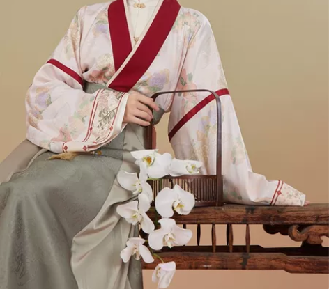 七月夕 锦城花 原创日常晋制汉元素交领八破...