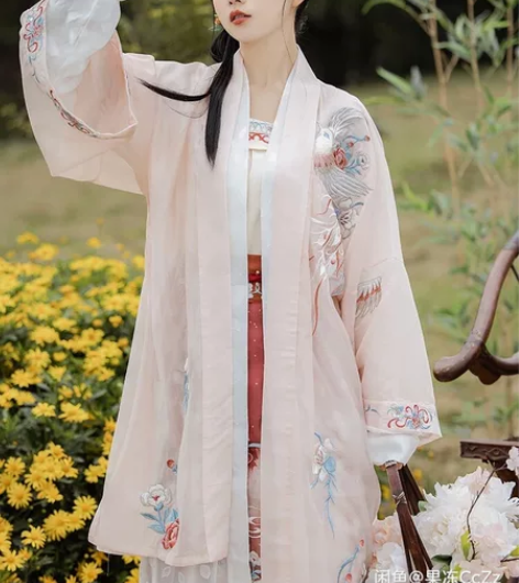 耀春迟园春汉服女原创正品中国风宋制对襟长褙...