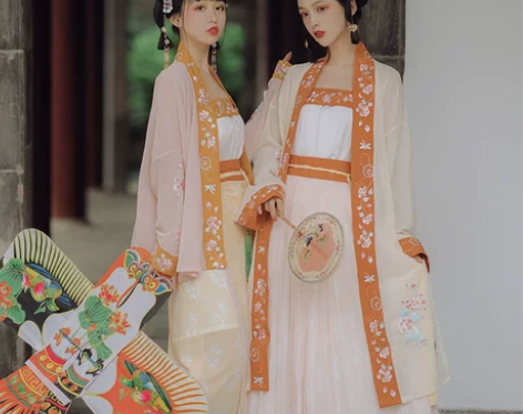 仙楚姬原创汉服女正品【初欢】宋制春夏 米色...
