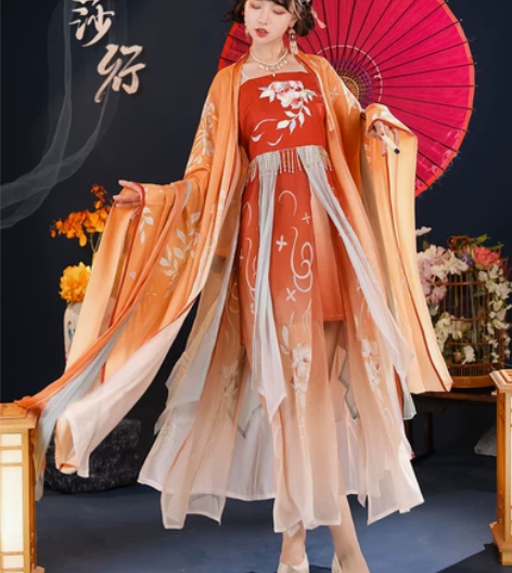 劲合唐风诃子裙正品原创汉服女踏莎行夏季薄款...