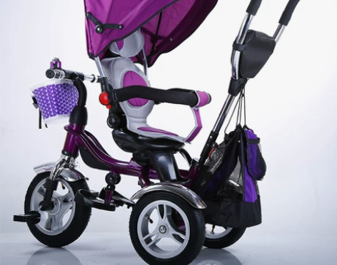 包邮噜贝贝正品旋转座椅儿童三轮车手推车/自...