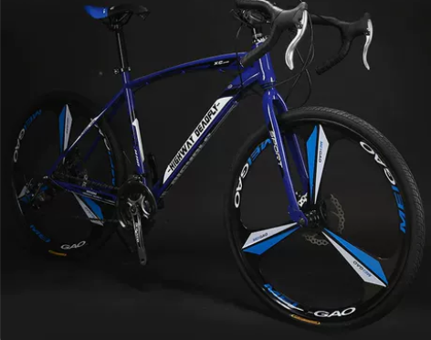 公路自行车竞速破风单车弯把变速活飞超轻实心...