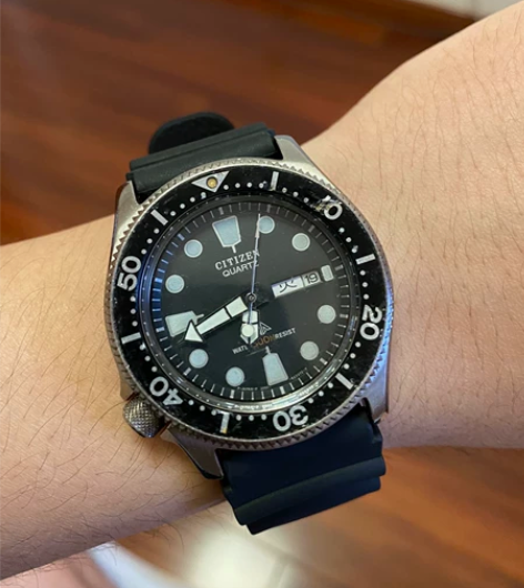 西铁城citizen豹迈士中古潜水表,防水...