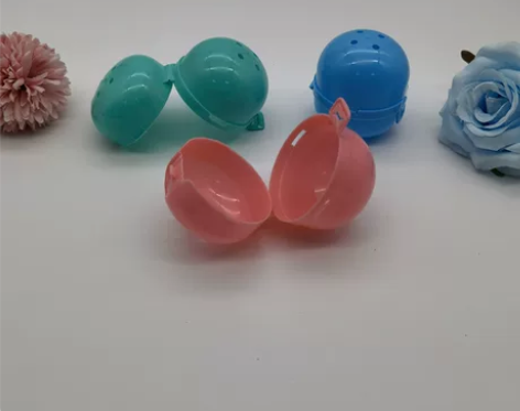 开口连体扭蛋机壳透明空心球盒蛋包装塑料盒日...