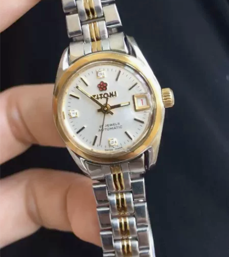 中古表梅花古董情怀旧表自动机械手表镶钻钢带...