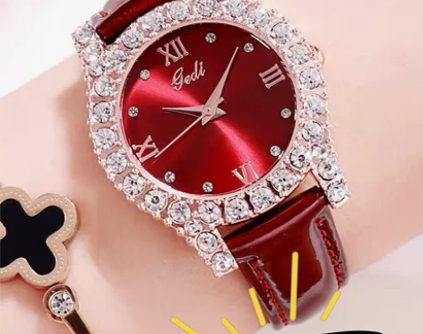 歌迪潮流女士镶钻手表，二手商品，看好下单，...