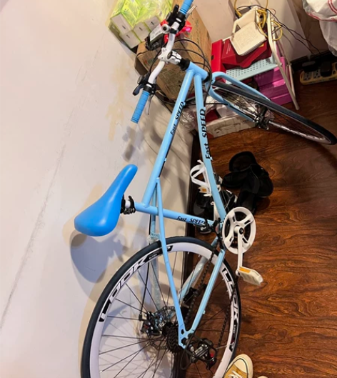 死飞变速自行车 只骑过一次然后就一直在家放...