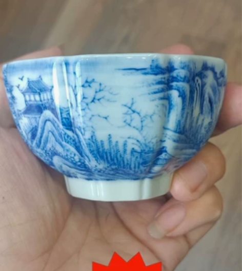墨舍柴窑 八方山水 全新手绘，发色一流  ...