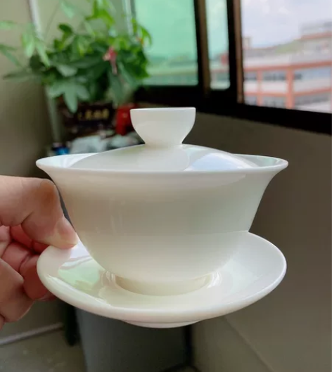 盖碗羊脂玉茶道盖碗茶杯 风格：欧美 感兴趣...