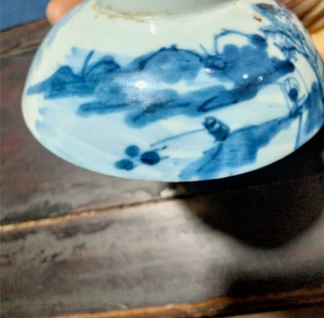 晚清清花茶碗盖子，直径10公分，全品无磕无...