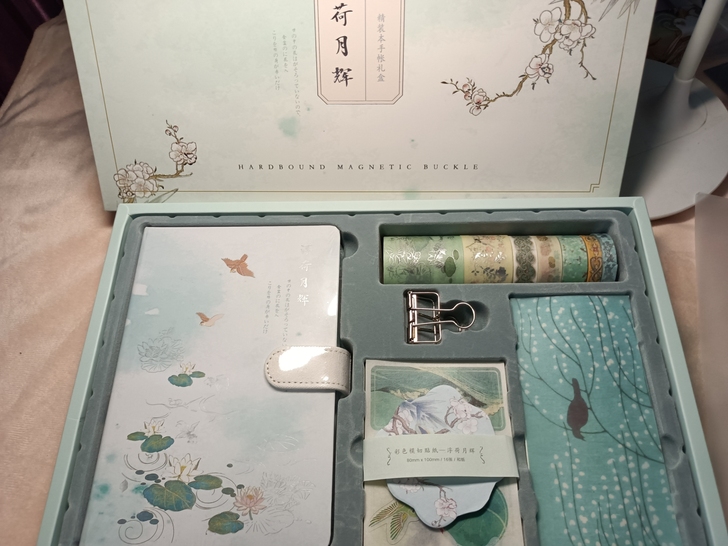 古风彩页全套简装手账本胶带礼盒 法式邮戳复...