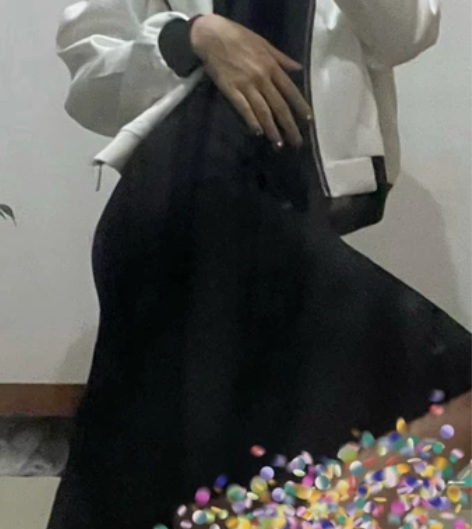 黑色坑条针织吊带裙过膝女新款中长款百搭高腰...