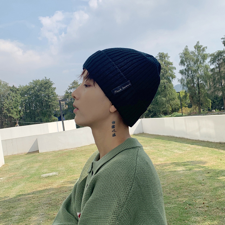 帽子男潮秋冬天韩版加绒保暖针织帽男毛线帽男...