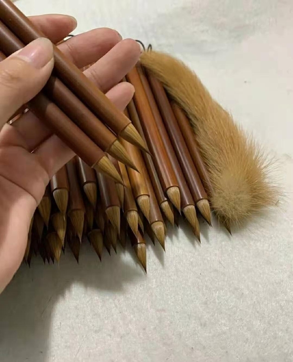 超级好的好毛笔王镛老师定制的二王蒜头纯狼毫...
