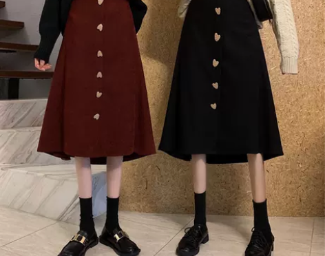 气质半身裙女裙子春装2022年新款A字裙中...