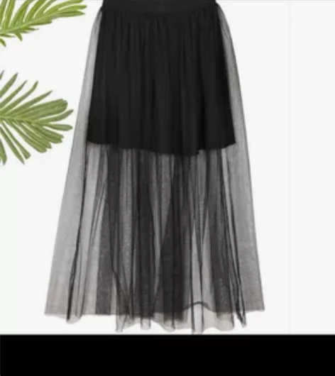 网纱半身裙长款夏季百搭 网红流行女装单层纱...