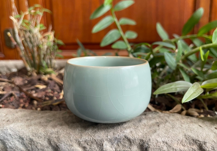 分寸汝窑湖青系列｜小握杯