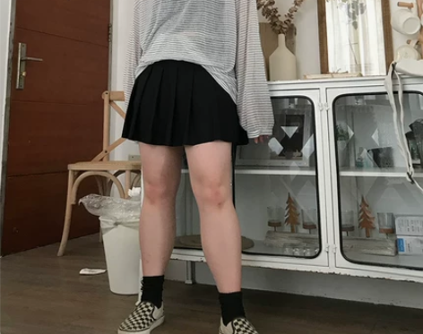 小胖噔  弹力防走光百褶裙2020新款女生...