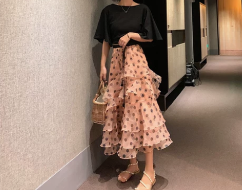 多层蛋糕裙适合胯大腿粗的裙子中长款a字鱼尾...