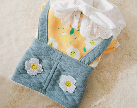 今年秋冬新款！小型犬两脚棉衣狗狗公主风裙子...