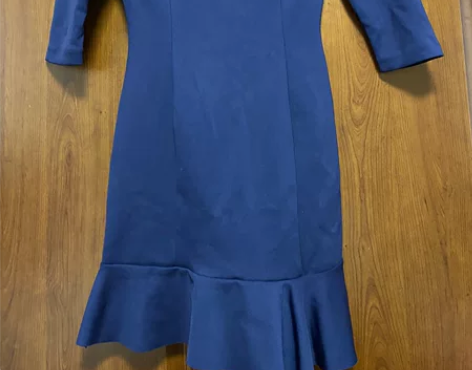 zara xs 蓝色 鱼尾裙 30 aso...