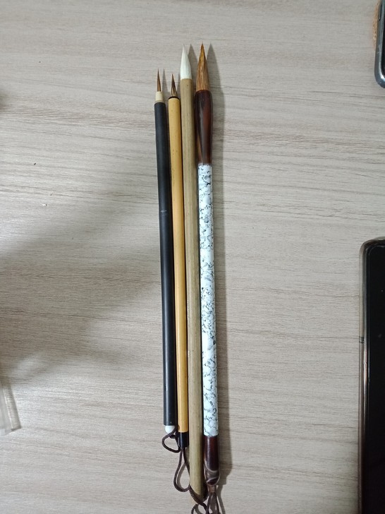 毛笔四支，非常好用，狼毫笔，兼毫笔，紫毫笔...
