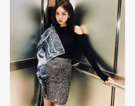 南夕姐姐 高腰针织短裙秋装女新款冷淡风半…...