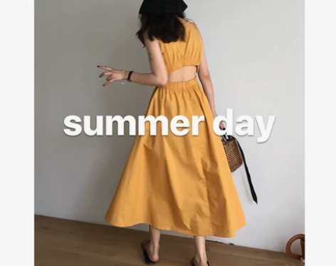 HEYGIRL 收腰显瘦连衣裙女 chic...