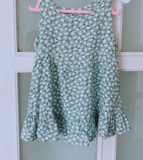 络可朵朵女童宝宝夏季田园碎花背心连衣裙 品...