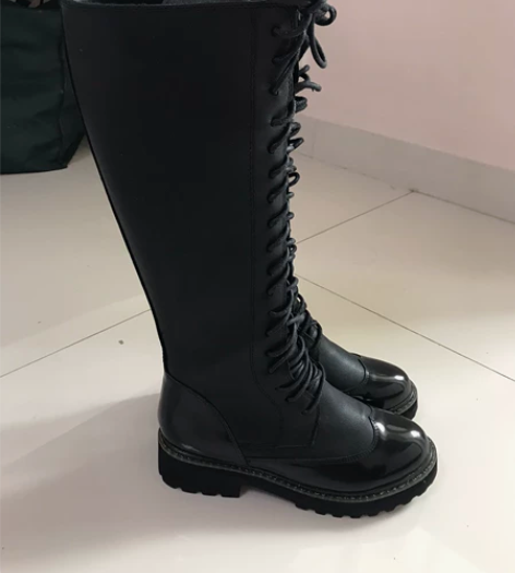 转让全新格漫路女士长筒靴子皮鞋靴子高帮靴子...