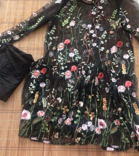 李小璐同款花花裙，送黑色吊带，性感可爱风 ...