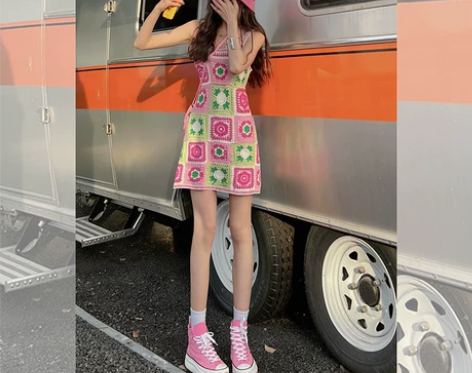 Alice W花花家民族风吊带裙短裤女夏2...