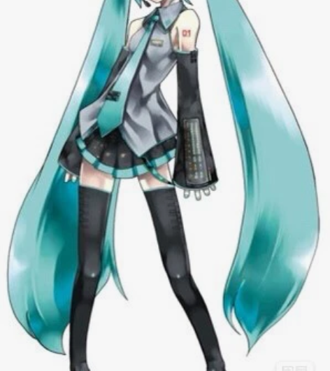 初音未来cos 全套除鞋 xl码衣服+假发...