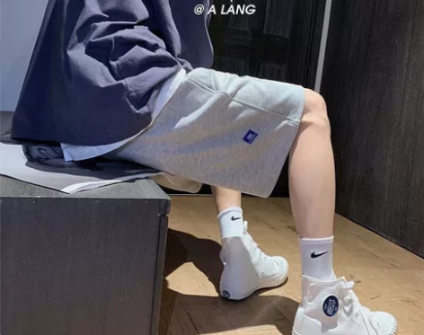 新款短裤男潮夏季休闲五分裤潮流宽松中大码纯...