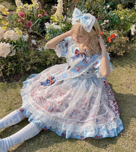 小熊偶像蓝色op大全套 m码 穿过一次 有...