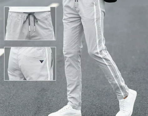 ?森马休闲裤男直筒宽松弹力运动裤纯棉工装裤...