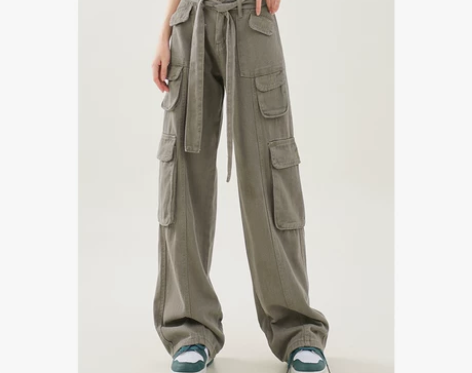 夏薄款工装裤女日系复古美式vibe风辣妹大...