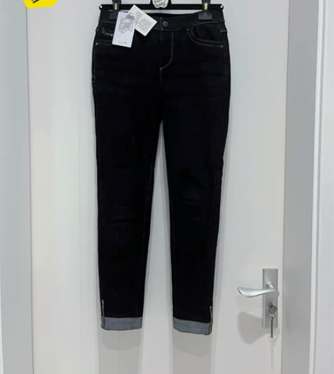 一件过冬！加厚羊绒牛仔裤冬款松紧腰高弹力显...