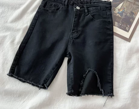 【狂欢价】紧身高腰女士牛仔裤直筒显瘦chi...