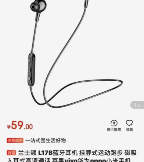 兰士顿蓝牙运动耳机。京东59一个。我这里毛...