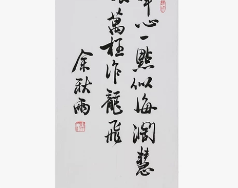 文化名人余秋雨书法两尺宣纸书写名家字画办公...