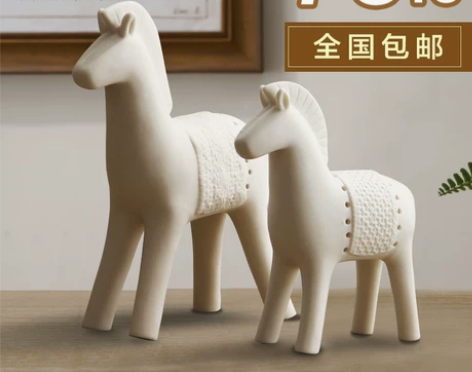 电视柜摆件玄关摆件现代简约摆件 陶瓷摆件家...