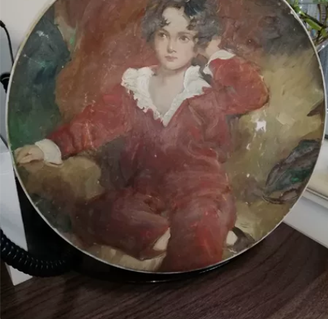 出，以前本人收藏的老物件，人工油画陶瓷工艺...