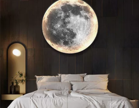 【亏本处理】月球地球壁灯过道走廊玄关挂画圆...