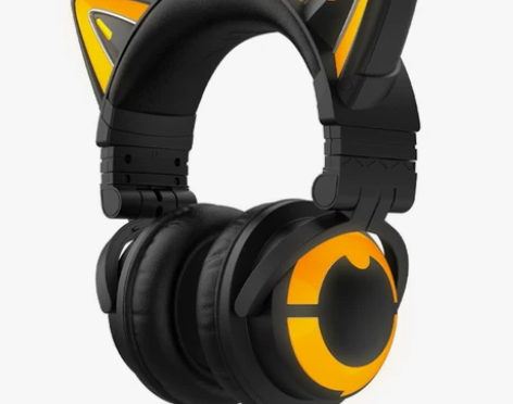 ?【礼遇价】妖舞猫耳朵耳机3s发光头戴式蓝...