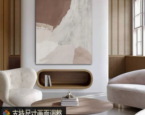 墙画壁画宅寂侘寂的装饰画玄关墙面挂画寂侘风...