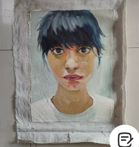 包邮保真包老【纯手绘老油画油画长:30厘米...