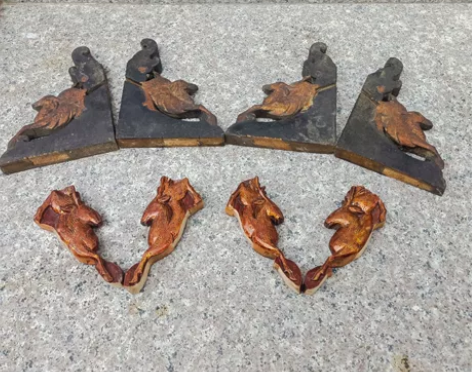 木雕 鹿 禄禄康源 鎏金工艺懂的来扰，有喜...