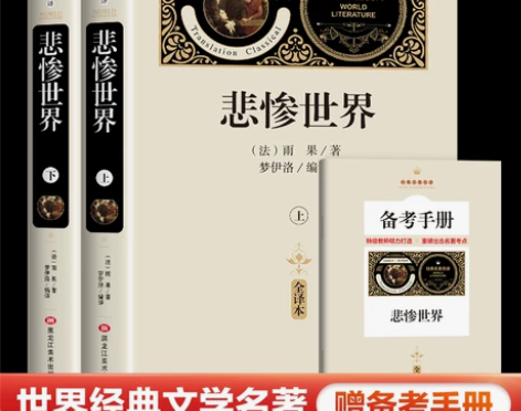 悲惨世界 书籍悲惨世界全两册 全译本赠备考...