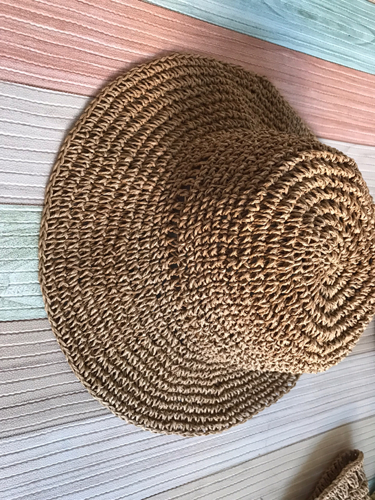 外贸剩下一部分纯手工编制 纸绳遮阳帽 草帽...